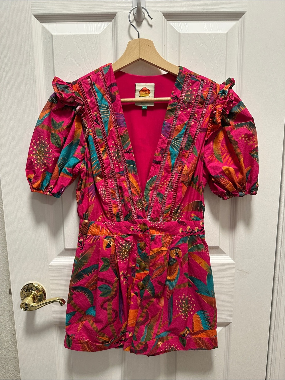 Tropical pink romper